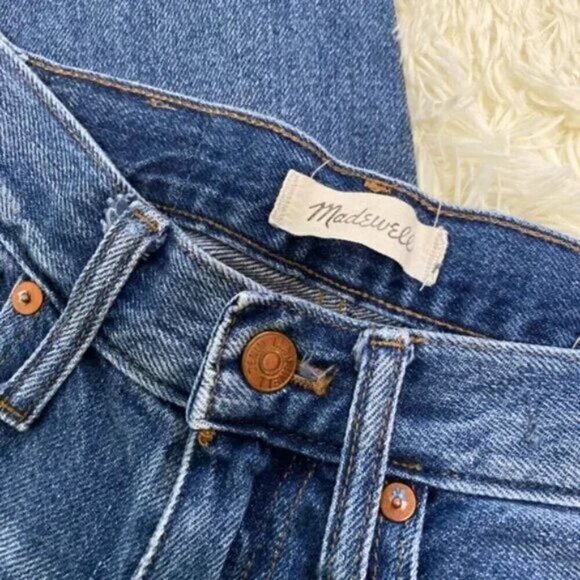 Madewell Blue High Rise The Mom Jeans Size 00 - Picture 2 of 7